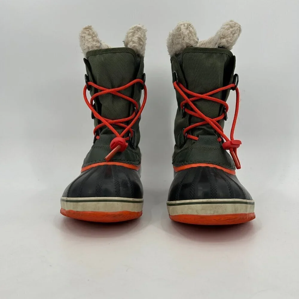 SOREL Women's Green Yoot Pac Lined Waterproof Nylon Surplus Winter Boots Size 6
